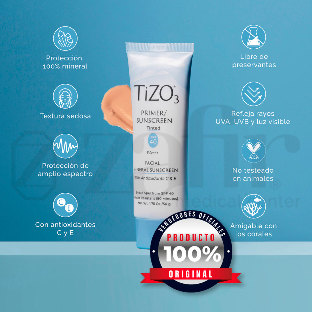 TiZO3 - Primer Sunscreen Tinted 40 SPF