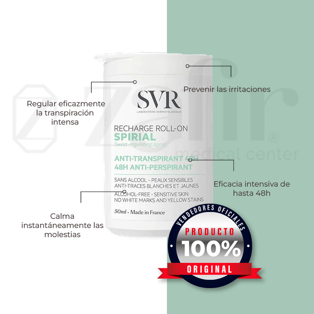 Antitranspirante Extra Efectivo Svr Roll On 48hrs No Irrita