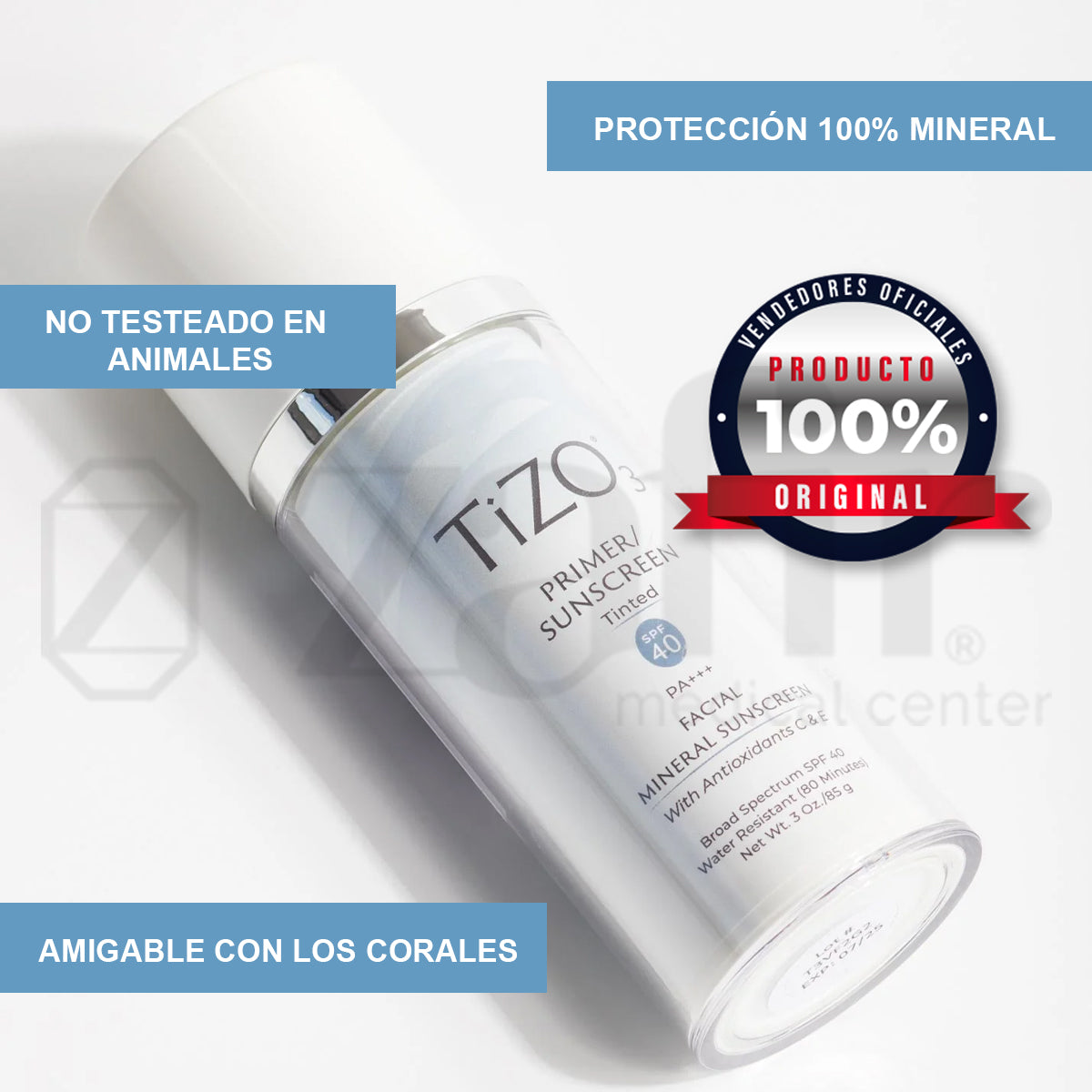 TiZO3 - Primer Sunscreen Tinted 40 SPF  85g