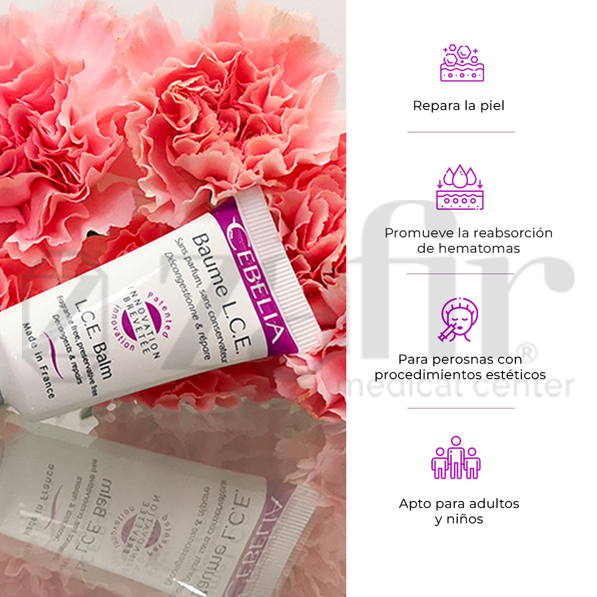 CEBELIA Beaume L.C.E - Bálsamo Anti-Moretones, Anti-edema (15 ml) - Zafir Medical Center