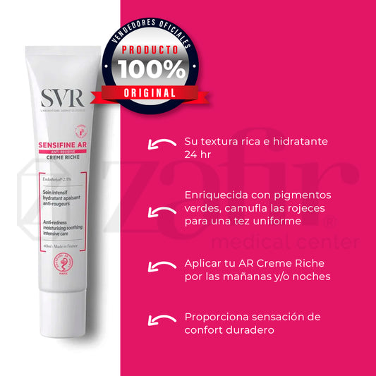 Crema Calmante Svr Creme Riche Sensifine Ar Piel Sensible