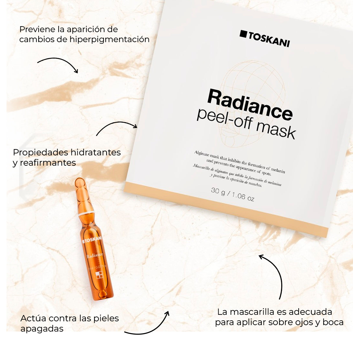 Mascarilla Facial Toskani Radiance Peel Off Rejuvenecedor