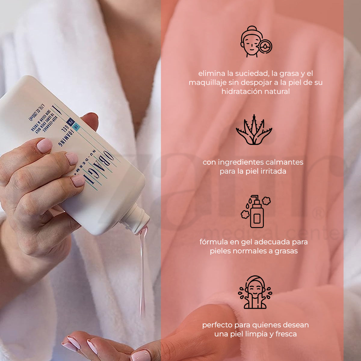 Gel Limpiador Obagi Nuderm Para Eliminar Impurezas - Zafir Medical Center