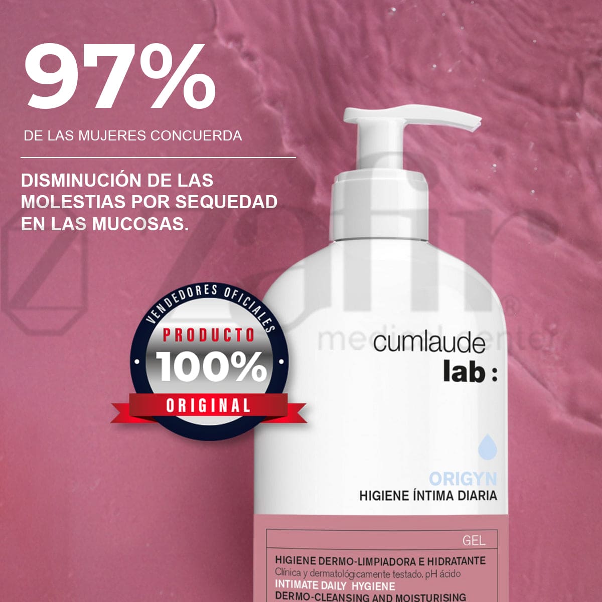 Gel Higiene Íntima Diaria Cumlaude Lab 500ml Hidratante