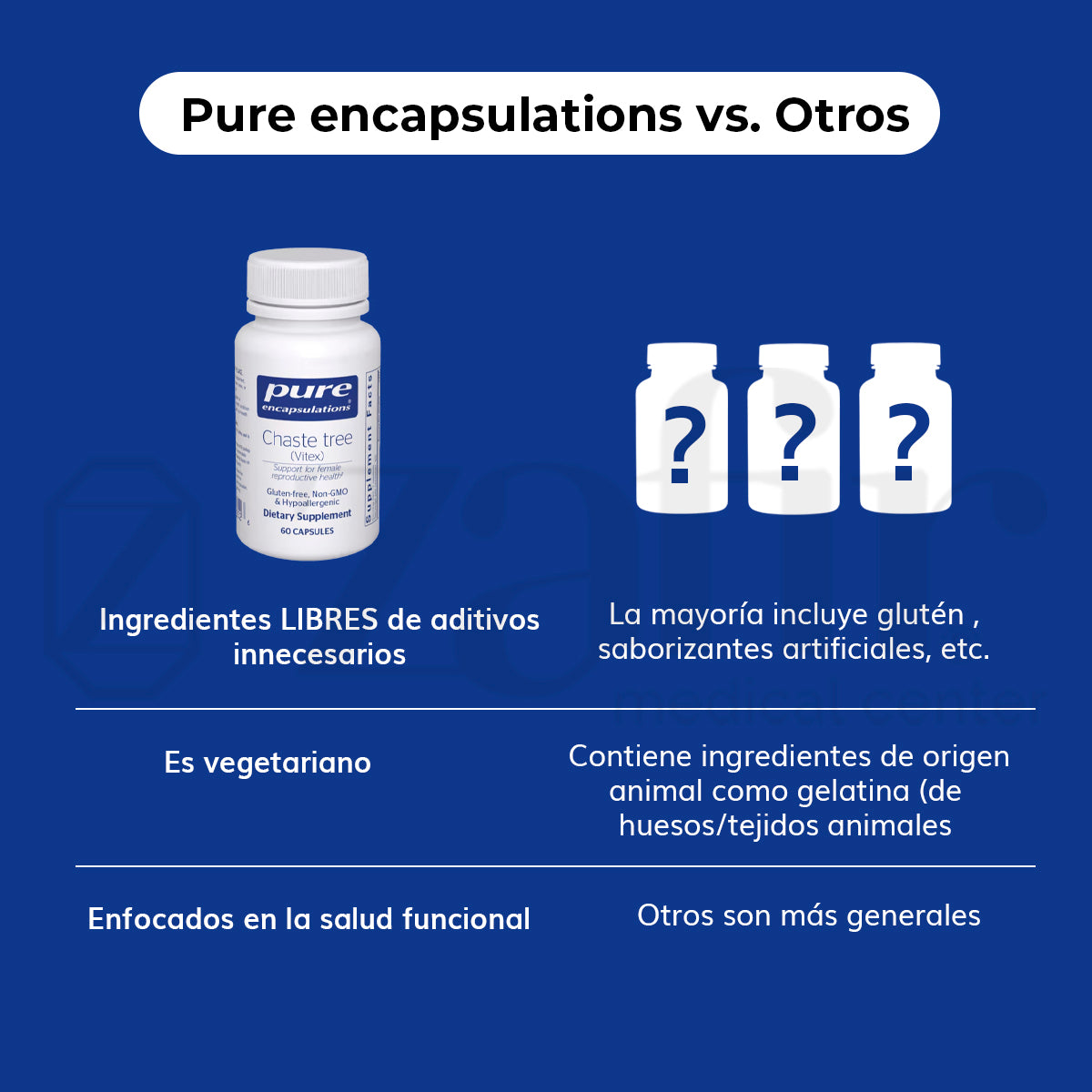 Pure Encapsulations Chaste Tree (vitex) 60 cápsulas.