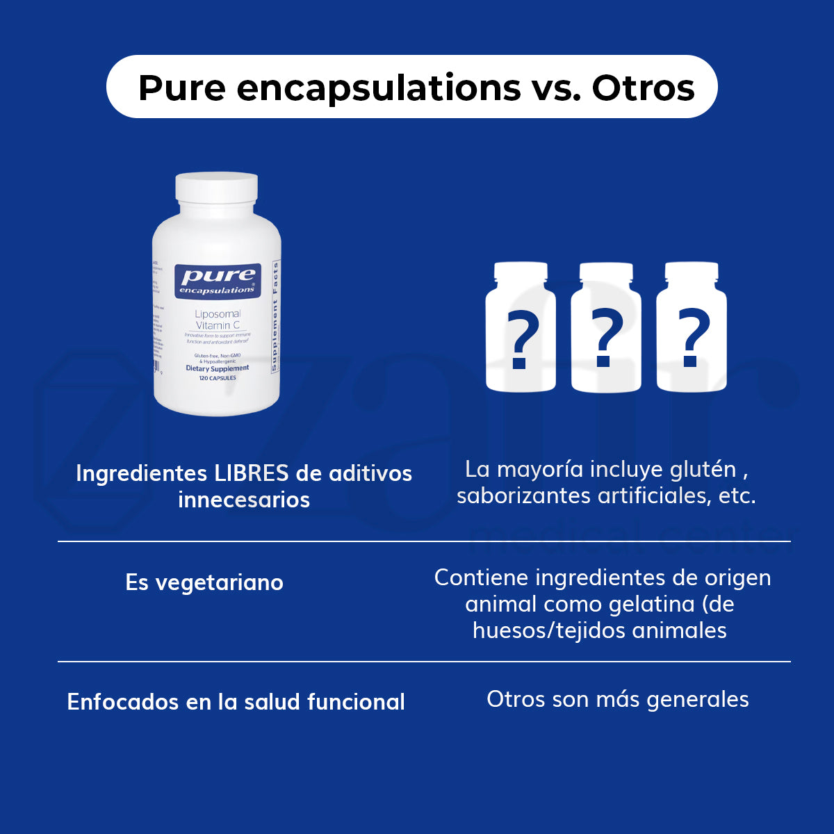 Pure encapsulations Liposomal Vitamin C 120 capsulas