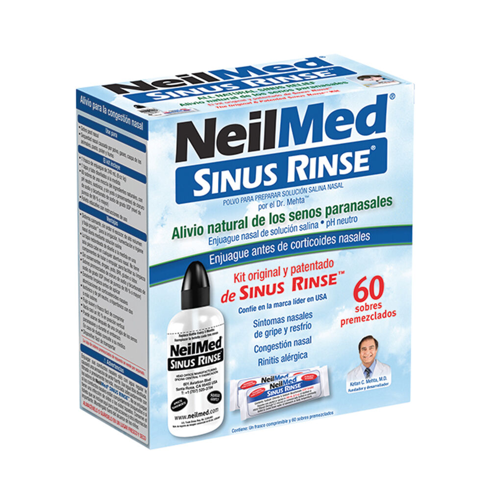 NEILMED SINUS RINSE ENJUAGUE NASAL KIT 60 SOBRES