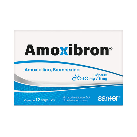 AMOXIBRON C 12 CAPS 500MG 8MG | AMOXICILINA 500MG / BROMHEXINA