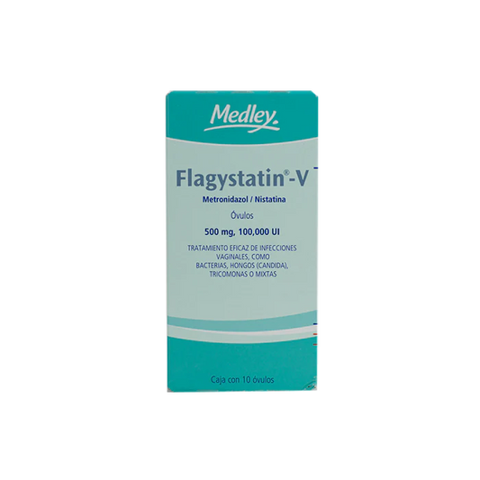 FLAGYSTATIN V C10 OV | METRONIDAZOL / NISTATINA VAGINAL