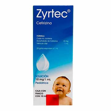 ZYRTEC 10MG/1ML PEDIATRICO SOLUCIÓN FCO 10ML |CETIRIZINA