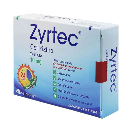 ZYRTEC 10 MG 20 TAB | CETIRIZINA 10MG