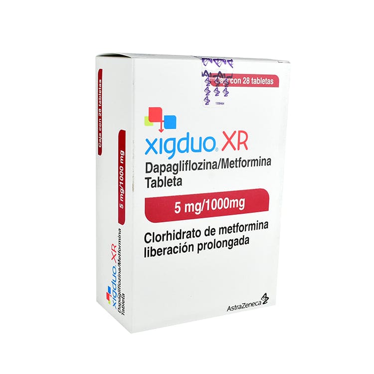 XIGDUO XR 5MG/1000MG 28TABS | DAPAGLIFLOZINA / METFORMINA