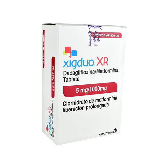 XIGDUO XR 5MG/1000MG 28TABS | DAPAGLIFLOZINA / METFORMINA