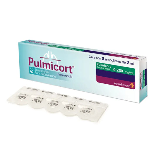 PULMICORT BUDESONIDA 0.250 MG/ML ASTRAZENECA/ 5 AMPOLLETAS 2ML
