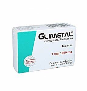 GLIMETAL 500/1MG 32 TAB | METFORMINA / GLIMEPIRIDA