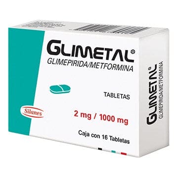 GLIMETAL 1000/2MG 16 TAB | METFORMINA / GLIMEPIRIDA