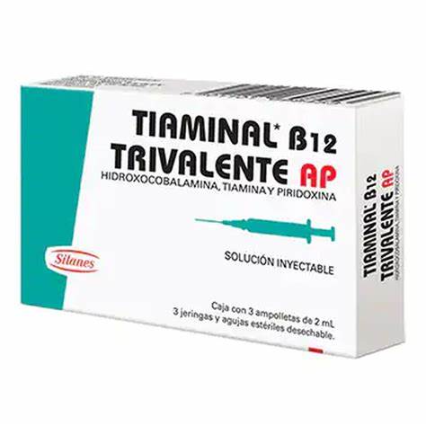 TIAMINAL B12 TRIVALENTE AP 3 AMPOLLETAS | COMPLEJO B