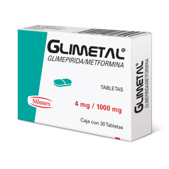 GLIMETAL 1000/4MG 16 TAB | METFORMINA / GLIMEPIRIDA