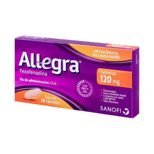 ALLEGRA 120 MG 10 COMPRIMIDOS | FEXOFENADINA 120MG