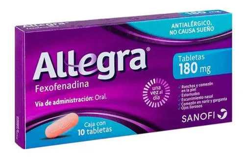 ALLEGRA 180 MG 10 COMPRIMIDOS | FEXOFENADINA 180MG