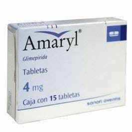 AMARYL 4 MG 15 TAB | GLIMEPIRIDA 4 MG