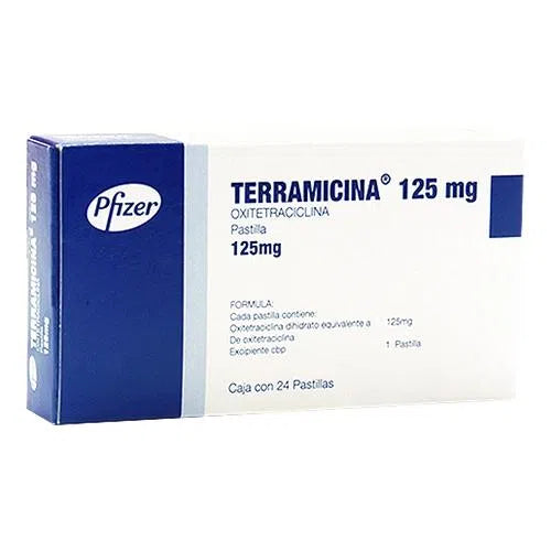 TERRAMICINA 125MG 24 TROCISCOS | OXITETRACICLINA 125MG