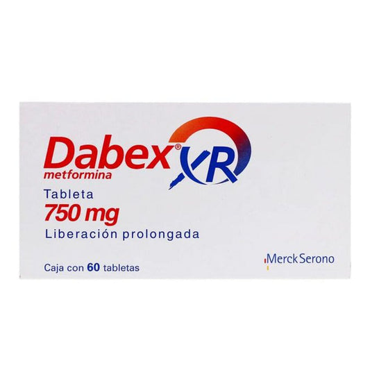 DABEX XR 750MG 60 TABS LIBERACIÓN PROLONGADA | METFORMINA 750 MG