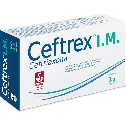 CEFTREX 1G I.M. SOL INY 1 AMP | CEFTRIAXONA 1G