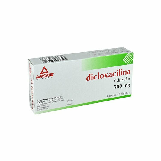 DICLOXACILINA 500MG 20 CAPS AMSA