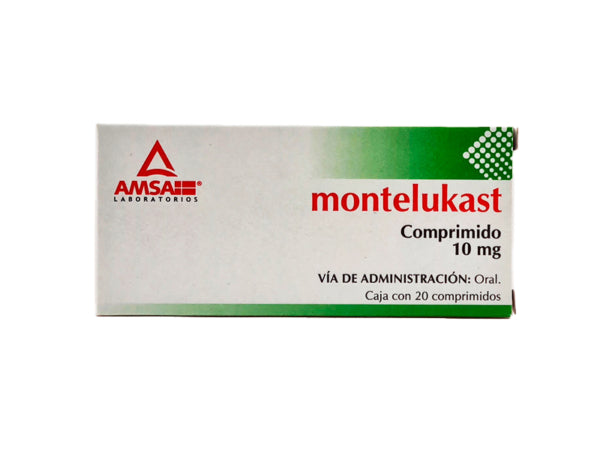 MONTELUKAST 10MG 20 COMPRIMIDOS AMSA