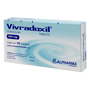 DOXICICLINA 100MG 10 TABLETAS VIVRADOXIL