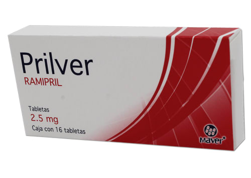 RAMIPRIL 2.5MG 16 TABLETAS PRILVER