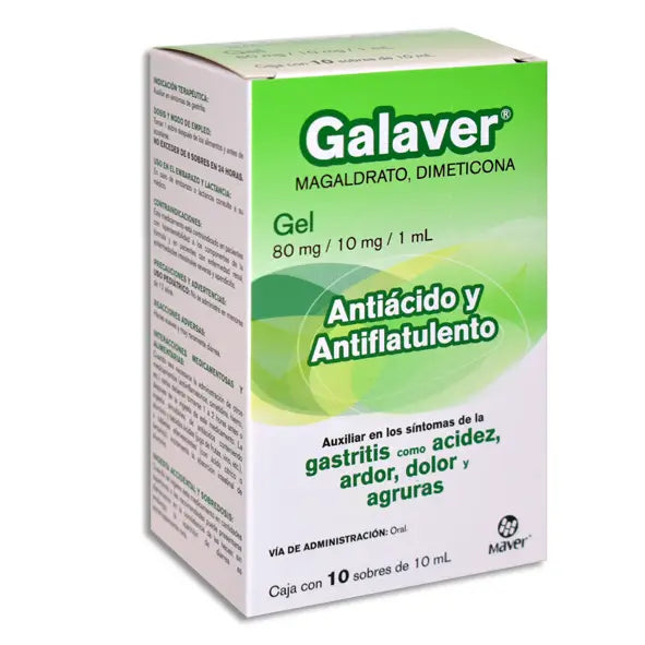 GALAVER aniacido y antiflatulento 10 sobres
