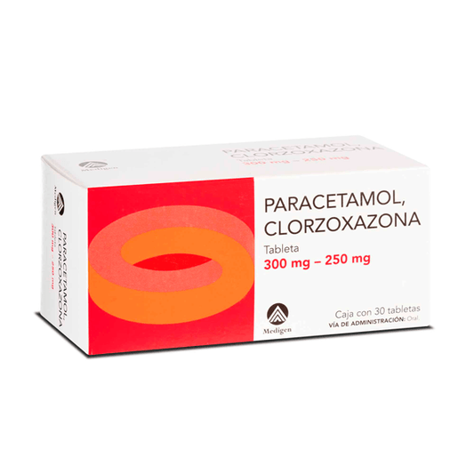 PARACETAMOL/CLORZOXAZONA 300MG/250MG 30 TABS MEDIGEN