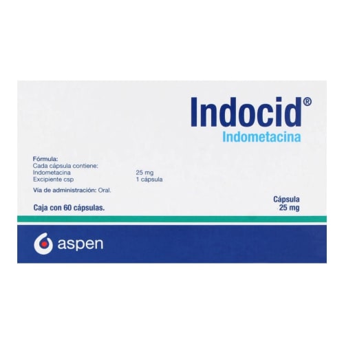 INDOCID 25 MG 60 CAPS | INDOMETACINA 25MG