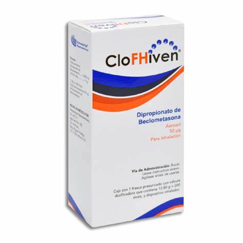 BECLOMETASONA 50 MCG INHALACION 200 DOSIS CLOFHIVEN FARMACEUTICA HISPANOAMERICANA