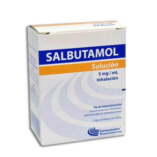 SALBUTAMOL PARA NEBULIZAR 5MG/1ML 10ML FARMACEUTICA HISPANOAMERICANA