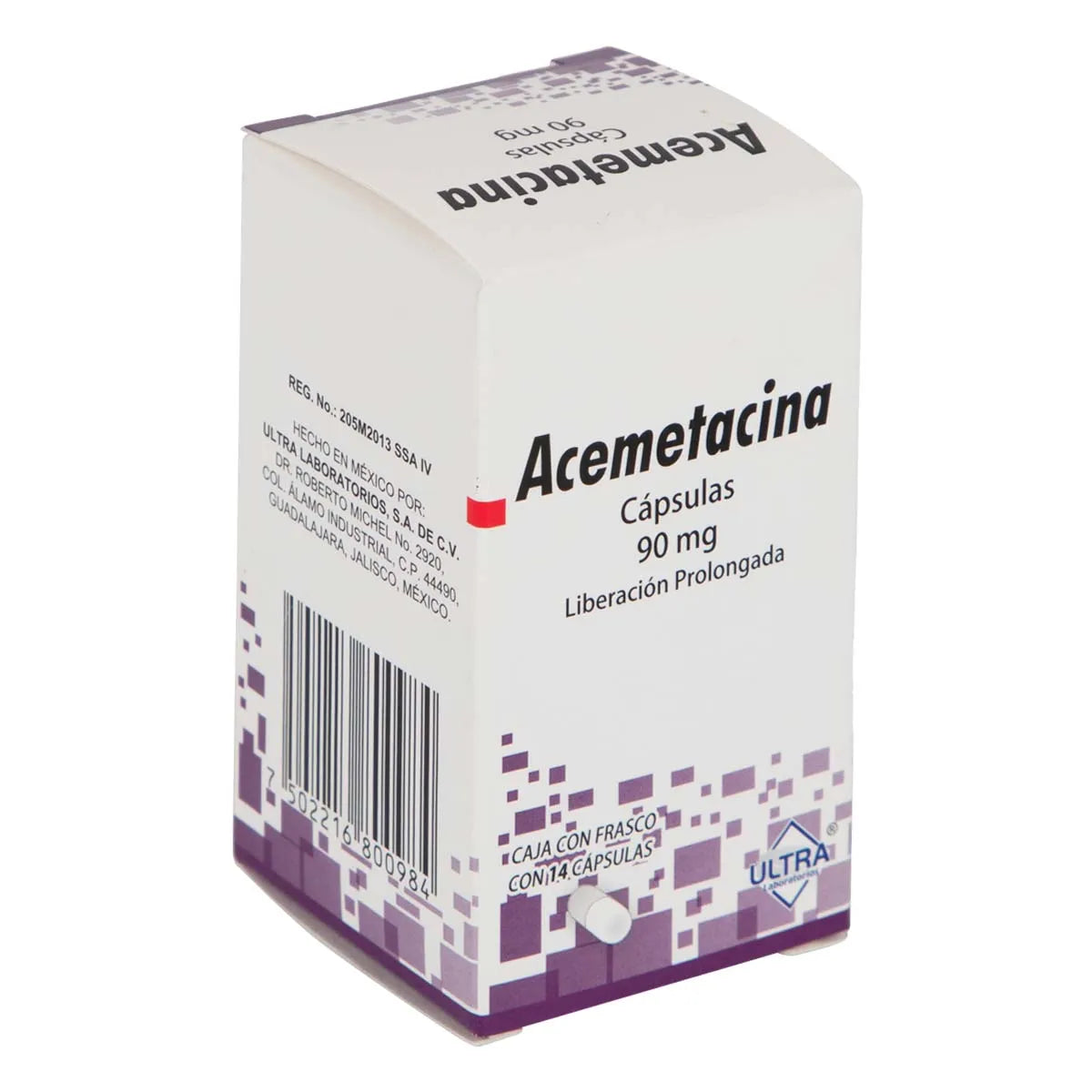 Acetamicina ACEMETACINA 90MG LIBERACION PROLONGADA / CAJA CON 14 CAPSULAS – Zafir ...