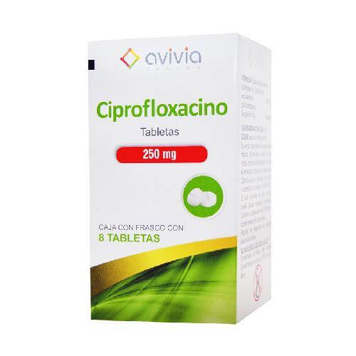 CIPROFLOXACINO 250MG C/8 TABS AVIVIA