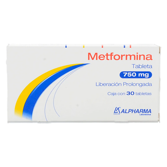 METFORMINA 750 MG LIBERACION PROLONGADA 30 TAB ALPHARMA