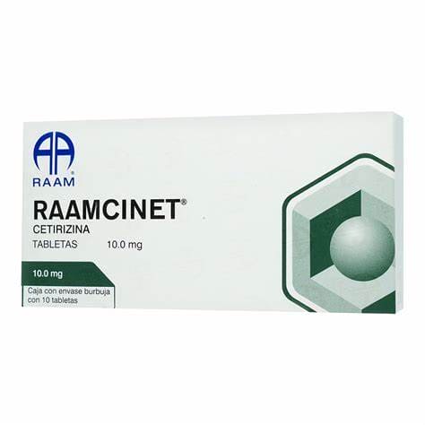 CETIRIZINA 10MG 10 TABLETAS RAAMCINET