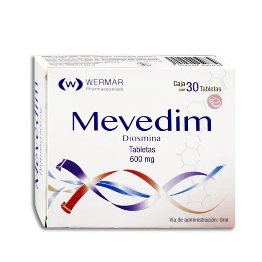 DIOSMINA 600MG 30 TABLETAS MEVEDIN WERMAR