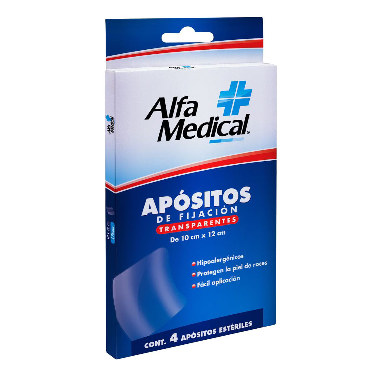 Apósitos de Fijación Transparentes 10cm x 12cm Alfa Medical