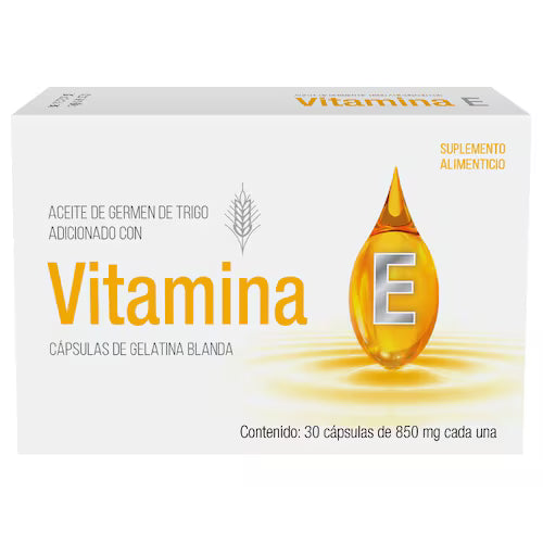 VITAMINAS E 30 CAPSULAS CON 850 Mg