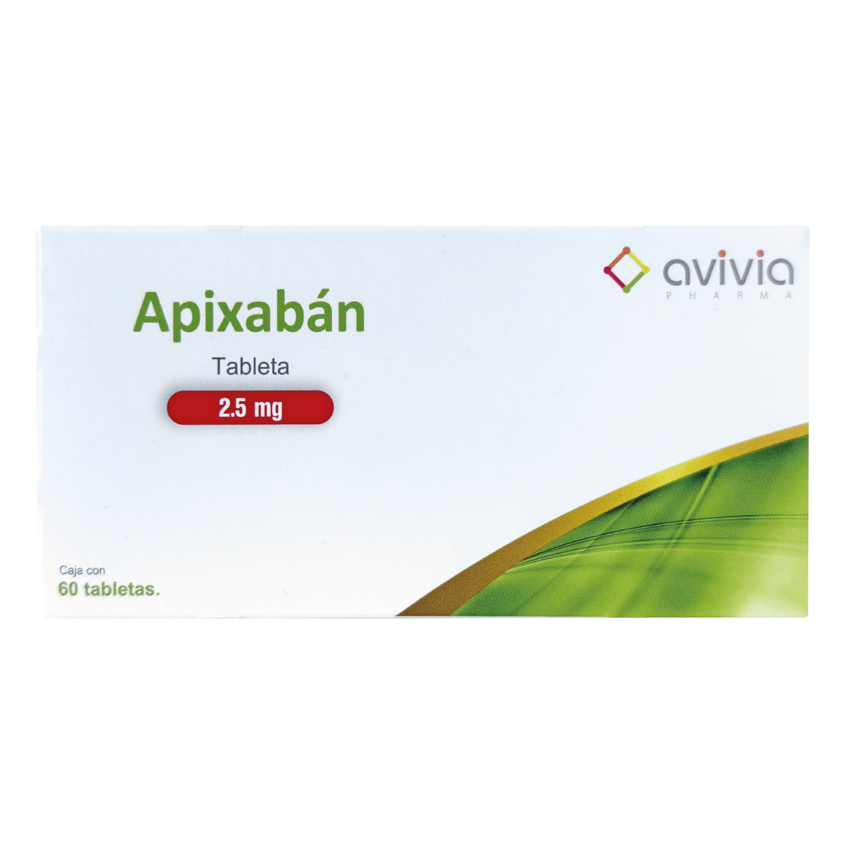 Apixaban 2.5 mg 60 Tabletas