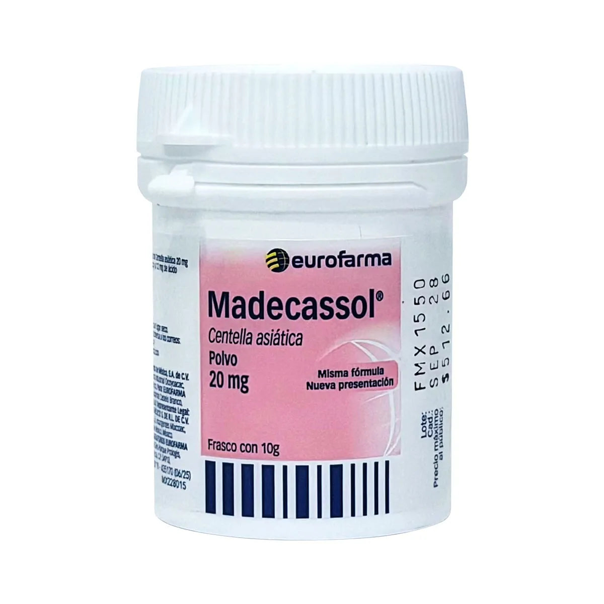 Madecassol Polvo 20 mg Frasco con 10 g