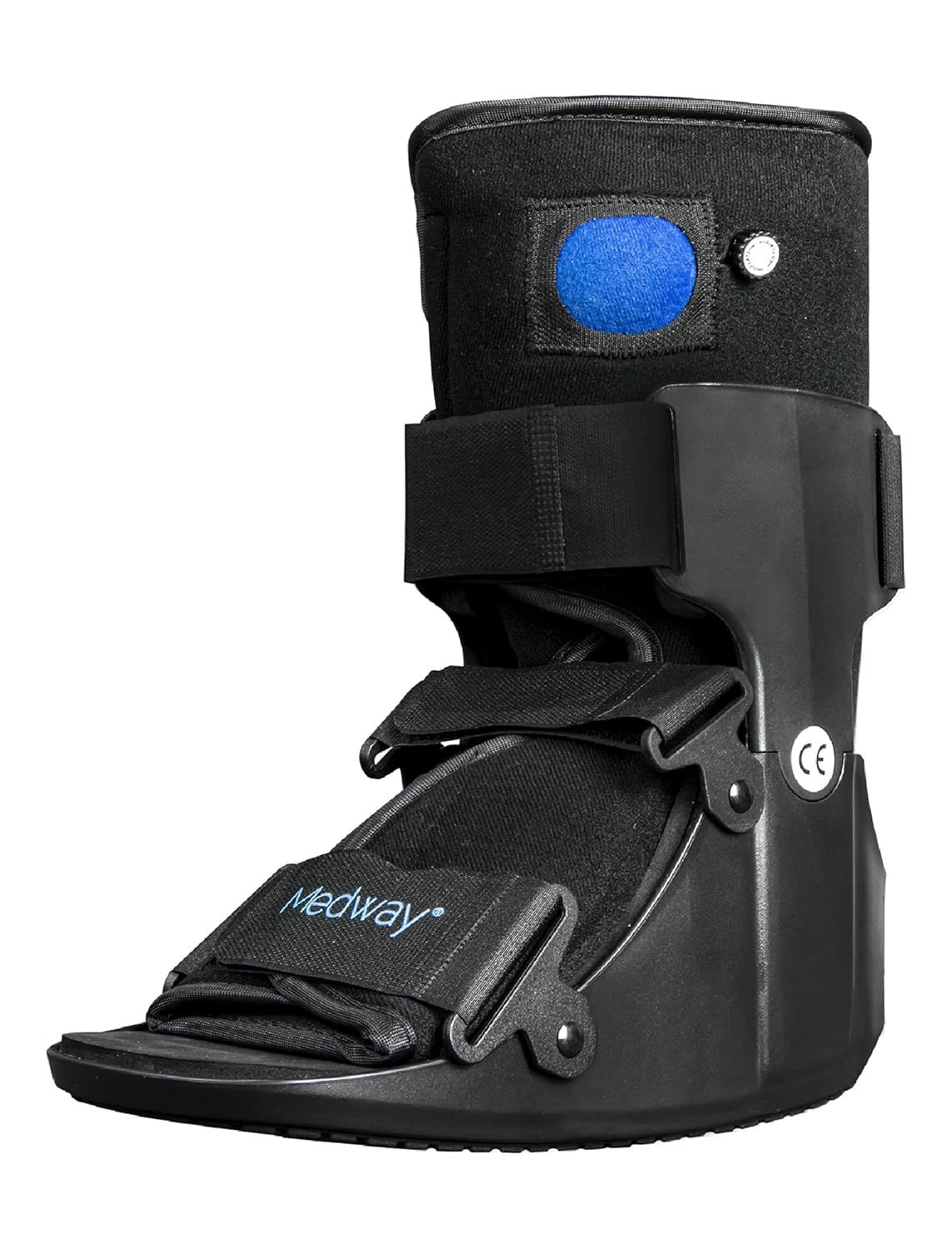 Bota Ortopédica Neumática Con Aire Walker Baja/Corta Color Negro