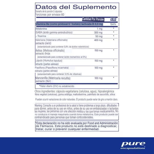 Pure Encapsulations Best-Rest Formula 120 Caps