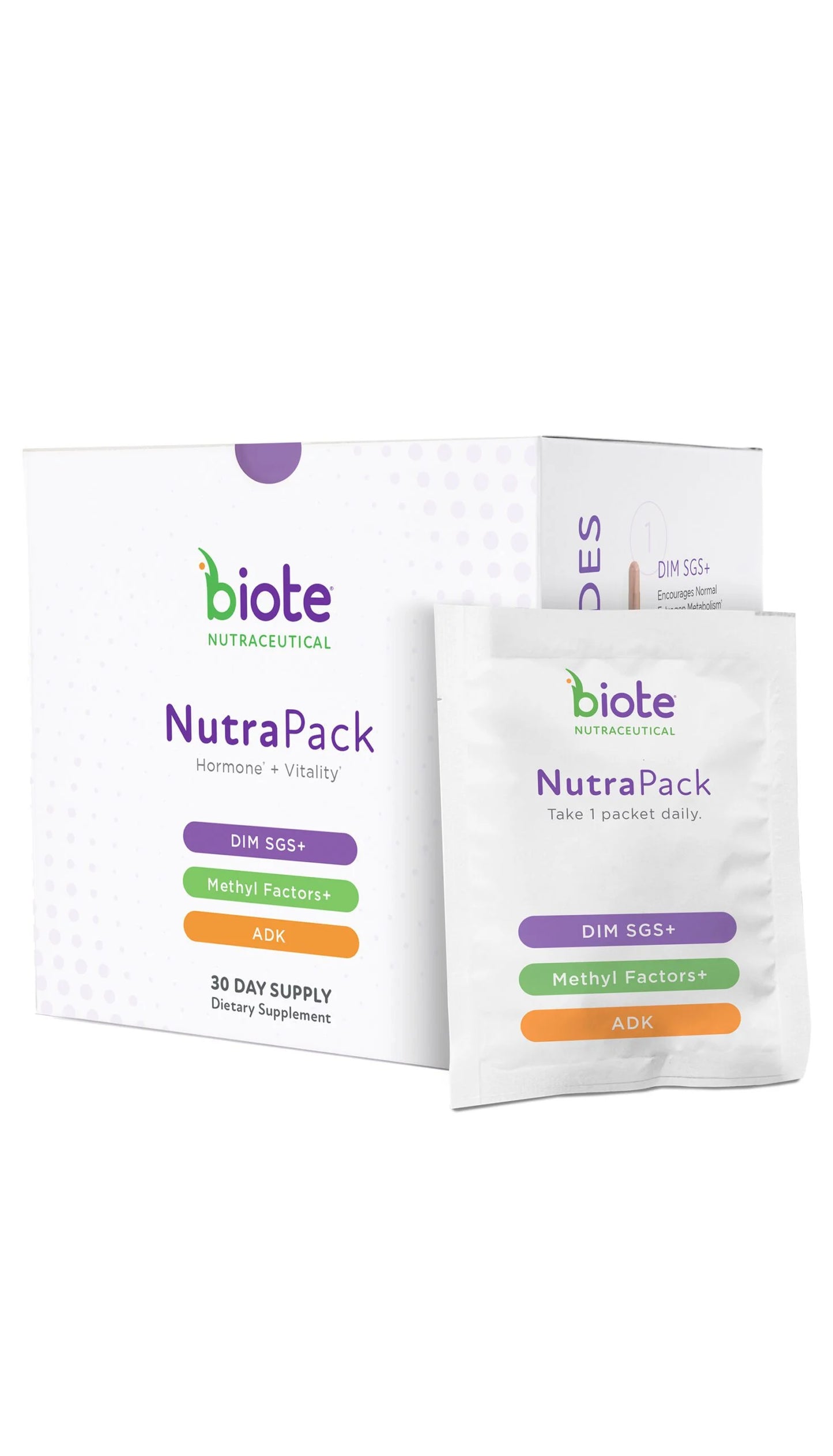 Biote NutraPack 30-Day Supply (DIM SGS+ Methyl Factors+ ADK)