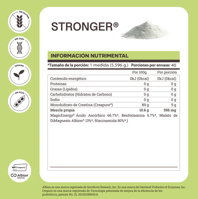 Stronger: Creatina Monohidratada (Creapure®) – 224g